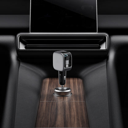 Auto nabíječka s USB-C kabelem Cuktech CC903P Display, 100W, 5A, 1 x USB-A - 1 x USB-C, šedá