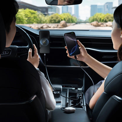 Auto nabíječka s USB-C kabelem Cuktech CC903P Display, 100W, 5A, 1 x USB-A - 1 x USB-C, šedá