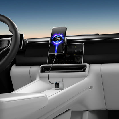 Auto nabíječka s USB-C kabelem Cuktech CC903P Display, 100W, 5A, 1 x USB-A - 1 x USB-C, šedá