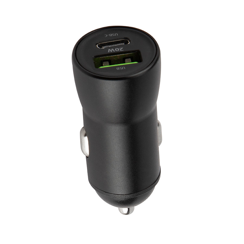 Auto nabíječka s USB-C kabelem MaXlife MXCC-04, 20W, 3A, 1 x USB-A - 1 x USB-C, černá