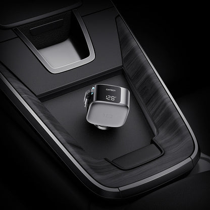 Auto nabíječka s USB-C kabelem Cuktech CC903P Display, 100W, 5A, 1 x USB-A - 1 x USB-C, šedá