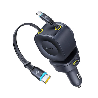Baseus PrimeTrip VR2 Max Car Charger with USB-C Cable, 163W, 3A, 1 x USB-A - 1 x USB-C, Black P10162701313-00