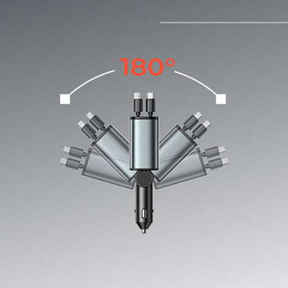 Lisen Car Charger with USB-C / Lightning Cable, 69W, 3A, 1 x USB-A - 1 x USB-C, Black YL0224040031