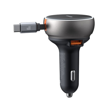 Auto nabíječka s kabelem USB-C McDodo CC-4850, 80W, 3A, 1 x USB-A - 1 x USB-C, Černá