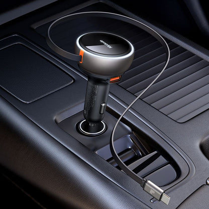 Auto nabíječka s kabelem USB-C McDodo CC-4850, 80W, 3A, 1 x USB-A - 1 x USB-C, Černá