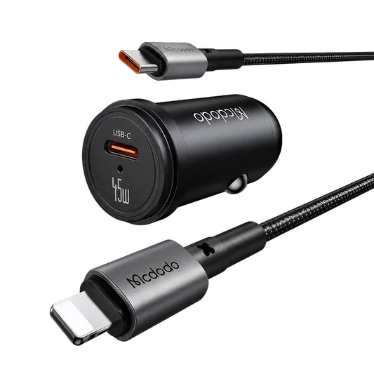 Auto nabíječka s kabelem USB-C Mcdodo CC-7495, 45W, 3A, 1 x USB-C, černá