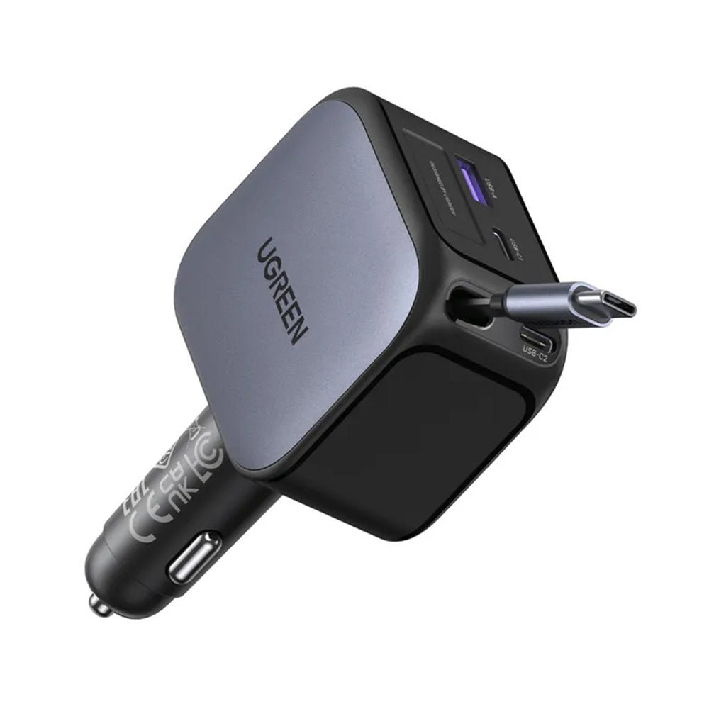 Autonabíječka s kabelem USB-C UGREEN EC604 (55910B) Nexode, 145W, 1 x USB-A - 2 x USB-C, Černá