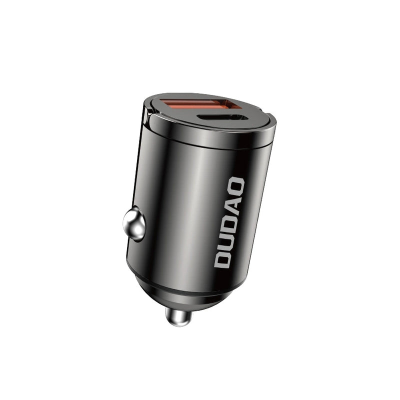 Auto nabíječka Dudao R3MAX, 48W, 3A, 1 x USB-A - 1 x USB-C, Černá