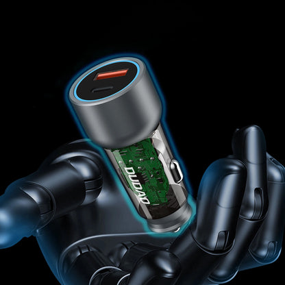 Nabíječka do auta Dudao R4T, 30W, 3A, 1 x USB-A - 1 x USB-C, šedá 
