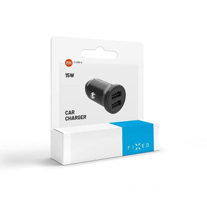Auto nabíječka Fixed, 15.5W, 3A, 2 x USB-A, Černá