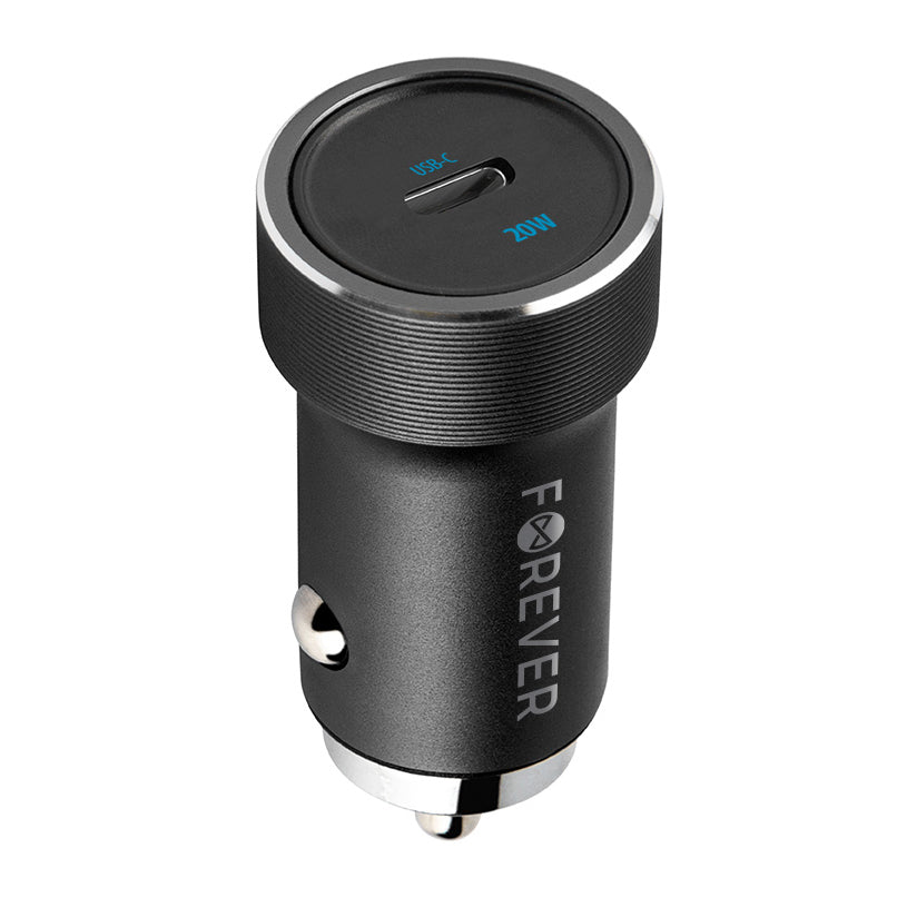 Auto nabíječka Forever CC-06, 20W, 3A, 1 x USB-C, Černá
