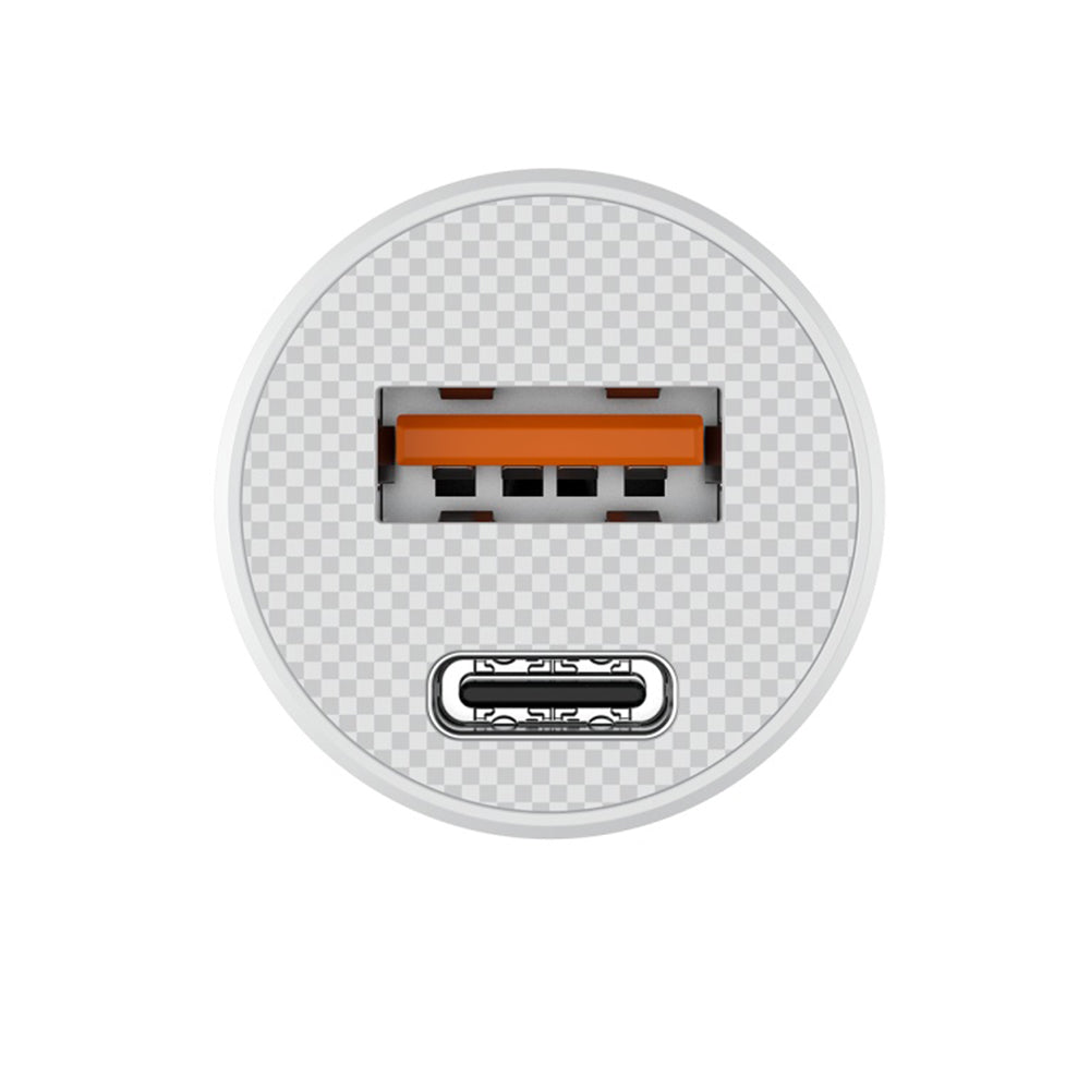 Auto nabíječka HAVIT CC2022, 20W, 3A, 1 x USB-A - 1 x USB-C, Bílá