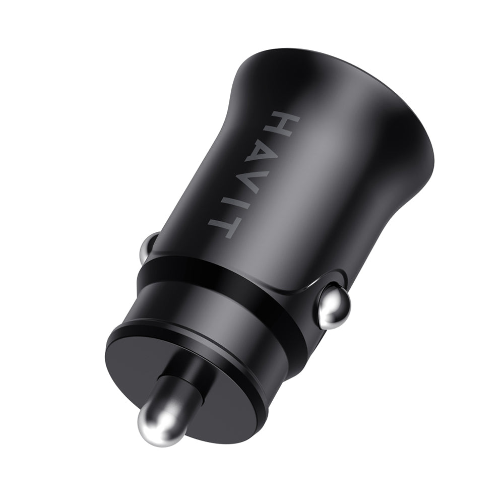 Auto nabíječka HAVIT CC2022, 20W, 3A, 1 x USB-A - 1 x USB-C, Černá