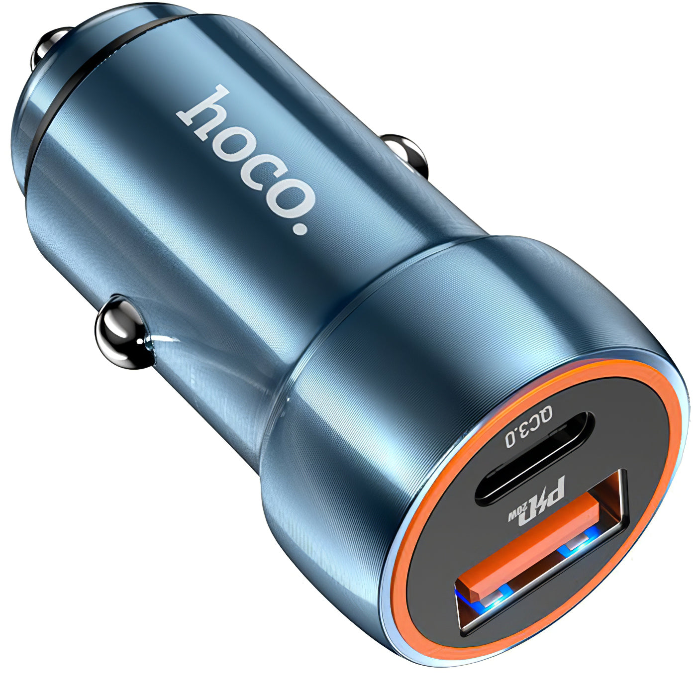 Auto nabíječka HOCO Z46A, 20W, 3A, 1 x USB-A - 1 x USB-C, Modrá
