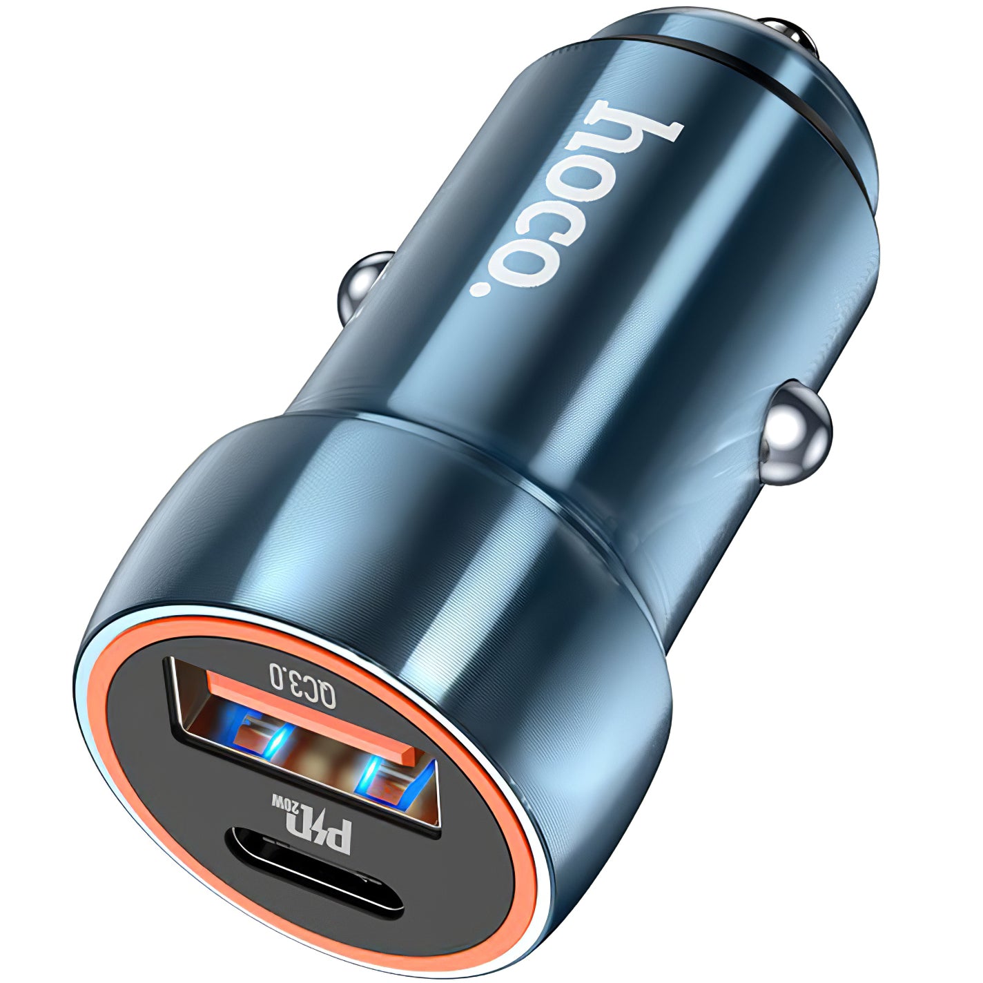 Auto nabíječka HOCO Z46A, 20W, 3A, 1 x USB-A - 1 x USB-C, Modrá