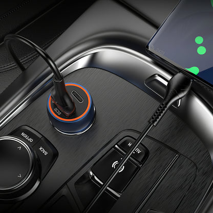 Auto nabíječka HOCO Z46A, 20W, 3A, 1 x USB-A - 1 x USB-C, Modrá