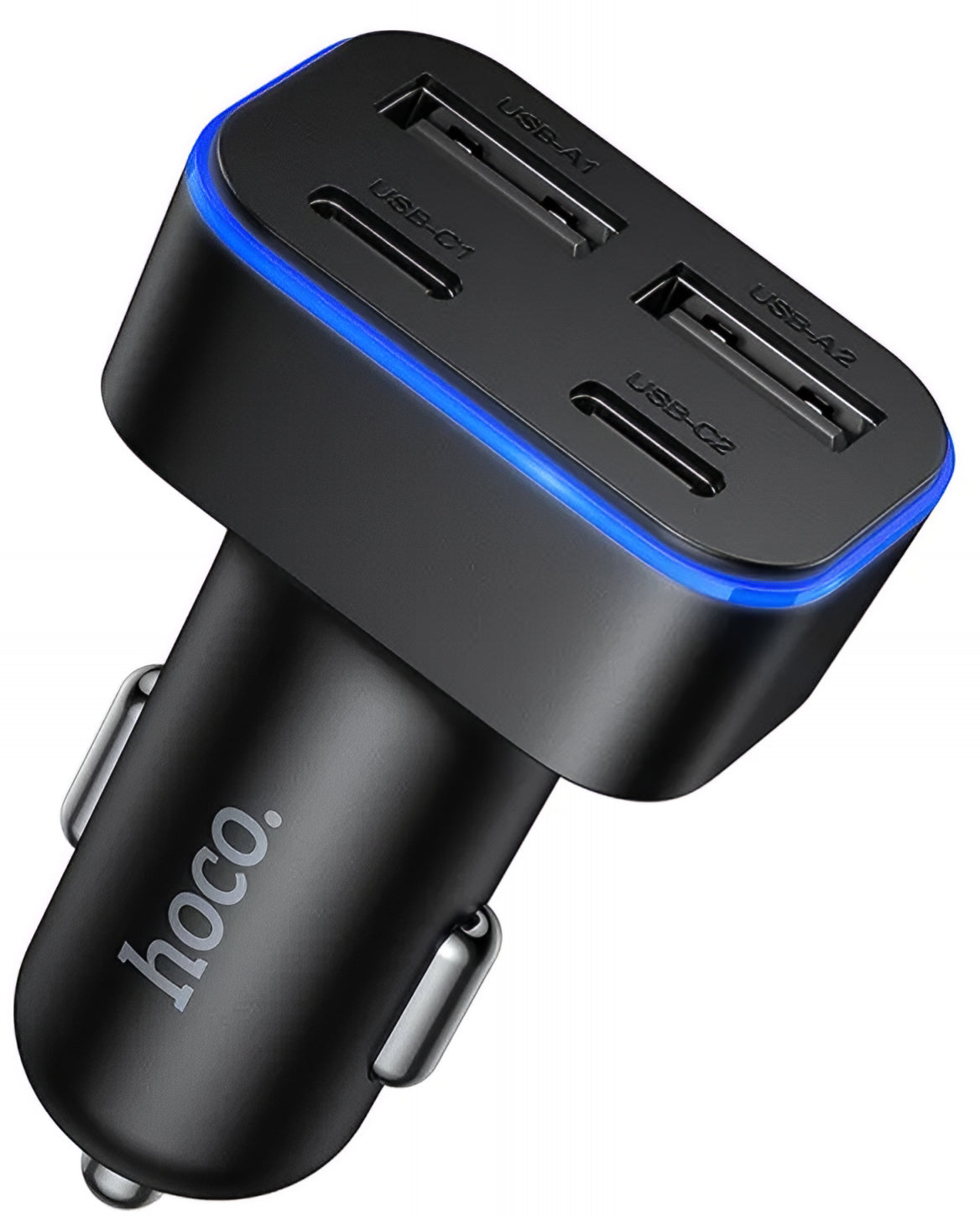 HOCO Z63 Car Charger, 42W, 3A, 2 x USB-A - 2 x USB-C, Black