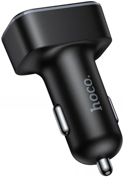 Auto nabíječka HOCO Z63A Display, 42W, 3A, 1 x USB-C - 2 x USB-A, Černá