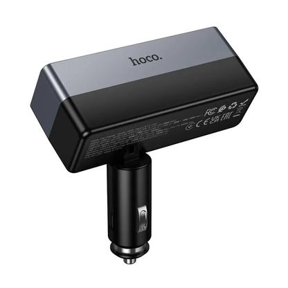 Auto nabíječka HOCO Z65B, 240W, 1 x USB-A - 1 x USB-C - 2 x Rozšíření zapalovače, černá