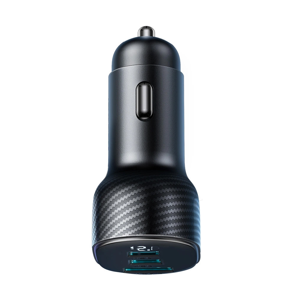 Autonabíječka Joyroom JR-CCD04, 30W, 3A, 1 x USB-A - 2 x USB-C, Černá
