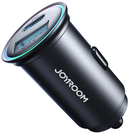 Auto nabíječka Joyroom JR-CCN04, 60W, 3A, 1 x USB-A - 1 x USB-C, Černá