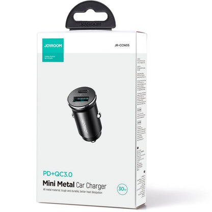 Autonabíječka Joyroom JR-CCN05, 30W, 3A, 1 x USB-A - 1 x USB-C, Černá