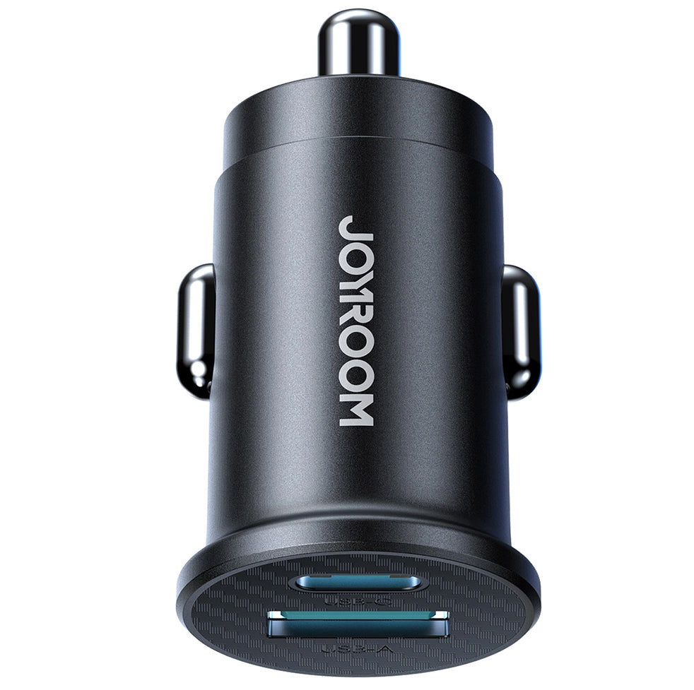 Auto nabíječka Joyroom JR-CCN16 Mini, 12W, 2.4A, 1 x USB-A - 1 x USB-C, Černá