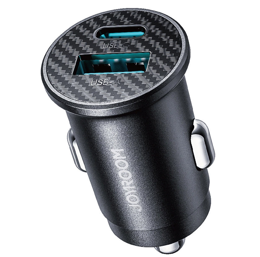Auto nabíječka Joyroom JR-CCN16 Mini, 12W, 2.4A, 1 x USB-A - 1 x USB-C, Černá
