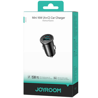 Auto nabíječka Joyroom JR-CCN16 Mini, 12W, 2.4A, 1 x USB-A - 1 x USB-C, Černá