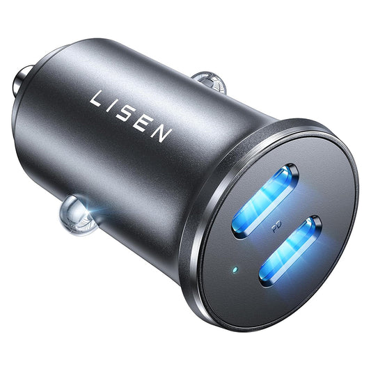 Autonabíječka Lisen, 45W, 3A, 2 x USB-C, Černá YL0223080007