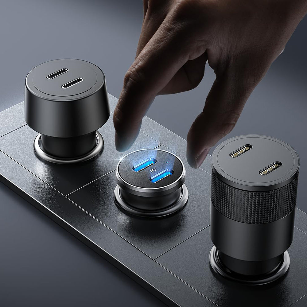 Autonabíječka Lisen, 45W, 3A, 2 x USB-C, Černá YL0223080007