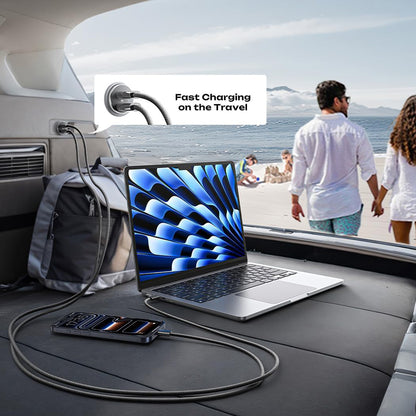 Autonabíječka Lisen, 45W, 3A, 2 x USB-C, Černá YL0223080007