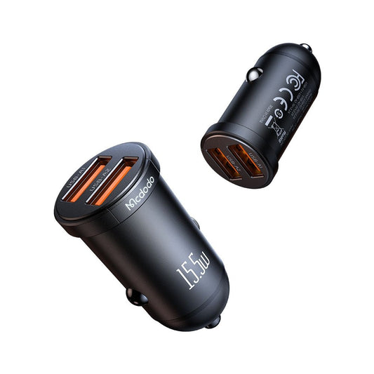 Auto nabíječka McDodo CC-2950 Cool, 15.5W, 3.1A, 2 x USB-A, Černá