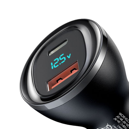 Auto nabíječka McDodo CC-5670 Display, 95W, 5A, 1 x USB-A - 1 x USB-C, Černá