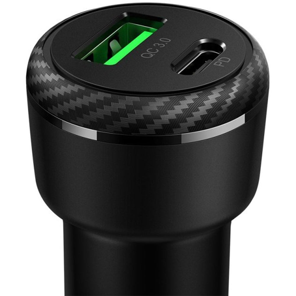 Auto nabíječka McDodo CC-5970, 38W, 3A, 1 x USB-A - 1 x USB-C, Černá