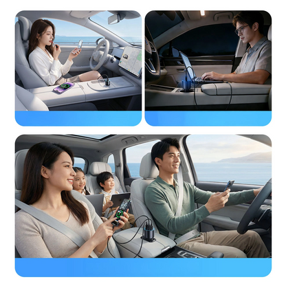 Auto nabíječka Orico HyperDrive, 165W, 5A, 1 x USB-A - 2 x USB-C, černá