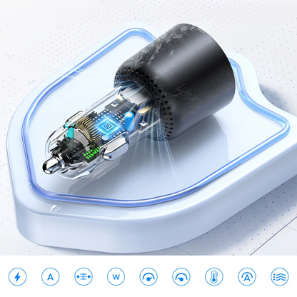 Auto nabíječka Orico HyperDrive, 165W, 5A, 1 x USB-A - 2 x USB-C, černá