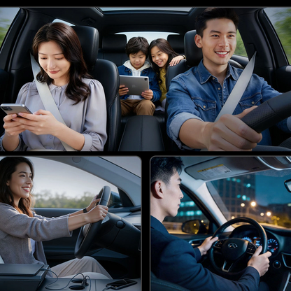 Auto nabíječka Orico MiniRing, 30W, 3A, 2 x USB-C, černá