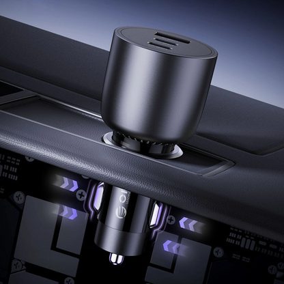 Auto nabíječka Orico PowerLink, 165W, 5A, 1 x USB-A - 2 x USB-C, Černá