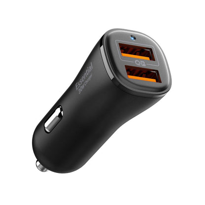 Autonabíječka Spigen EV302 Essential, 30W, 3A, 2 x USB-A, Černá