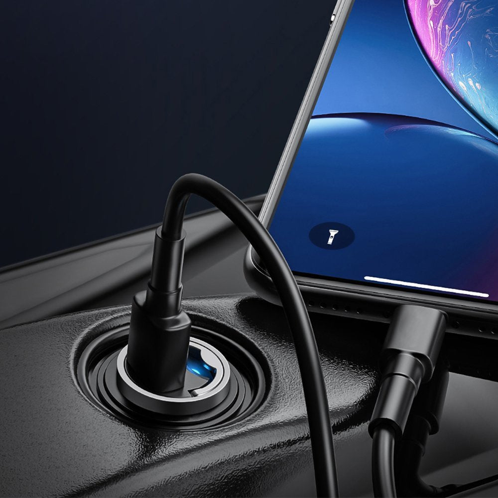 Auto nabíječka Techsuit C5 NanoVolt, 30W, 3A, 1 x USB-C, Černá