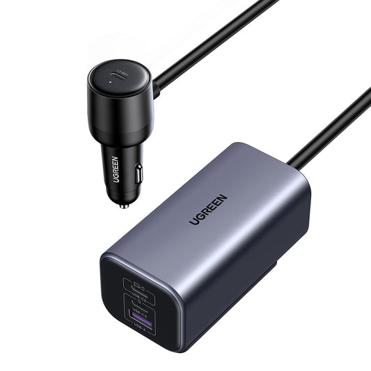 Autonabíječka UGREEN EC706, 150W, 5A, 1 x USB-A - 3 x USB-C, Černá