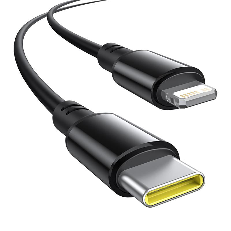 Baseus Circular Car Charger with USB-C / Lightning Cable, 60W, 3A, 1 x USB-A - 1 x USB-C, Black C00035902121-00