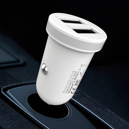 Auto nabíječka XO Design CC-18, 10.5W, 2.1A, 2 x USB-A, Bílá