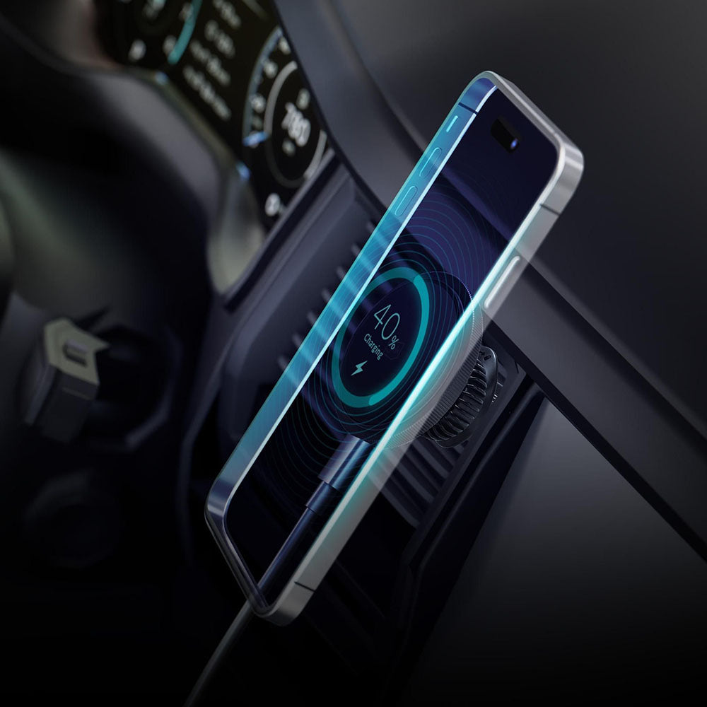 Bezdrátová auto nabíječka 3MK, 15W, 1.67A, Černá