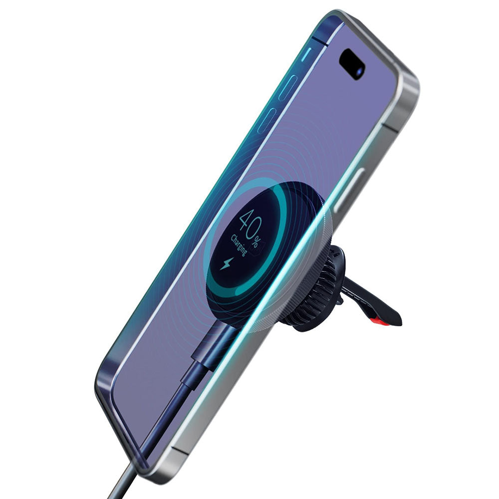 Bezdrátová auto nabíječka 3MK, 15W, 1.67A, Černá