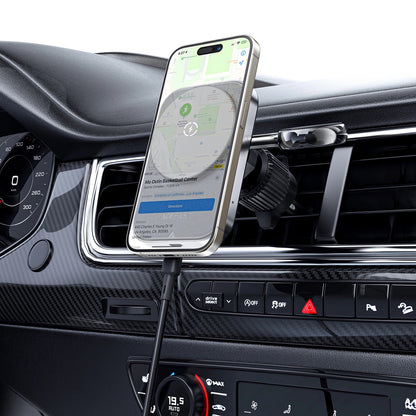 Bezdrátová auto nabíječka Acefast D18 2v1, 15W, 1.67A, černá