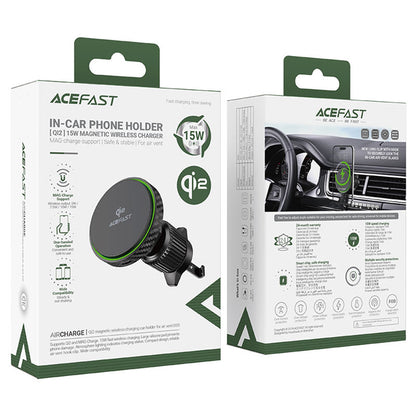 Acefast D33 Wireless Car Charger, 15W, 1.67A, Black