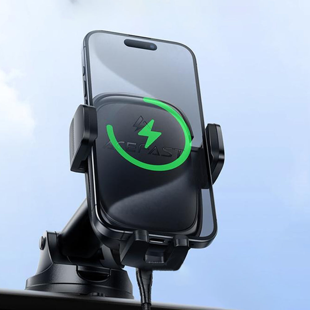 Bezdrátová auto nabíječka Acefast D49, 15W, 1.67A, černá