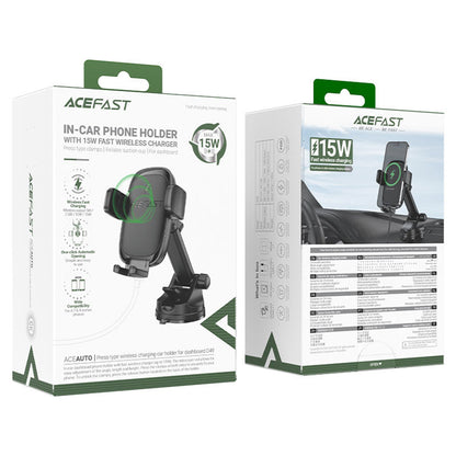 Bezdrátová auto nabíječka Acefast D49, 15W, 1.67A, černá